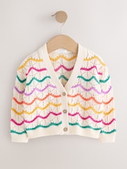 Curcubeu - Cardigan ondulat cu decolteu în V (3luni -7ani) - Imaginea 5 din 9