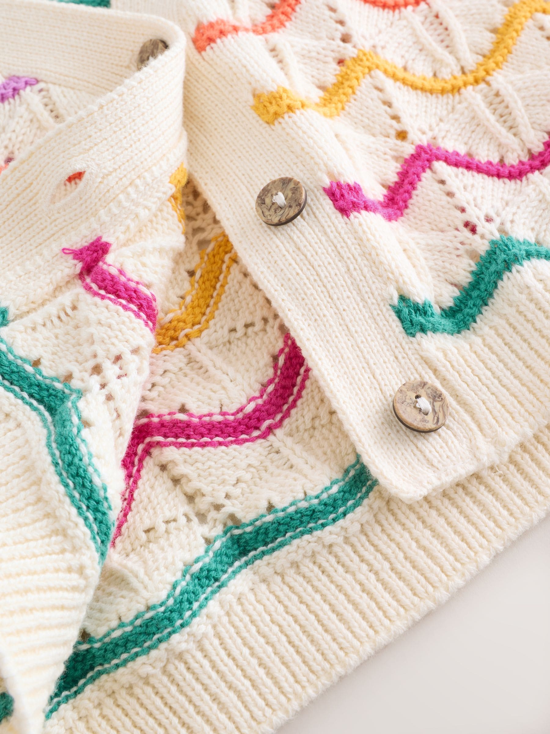 Buy Rainbow Wavy V-Neck Cardigan (3mths-7yrs) from Next Romania