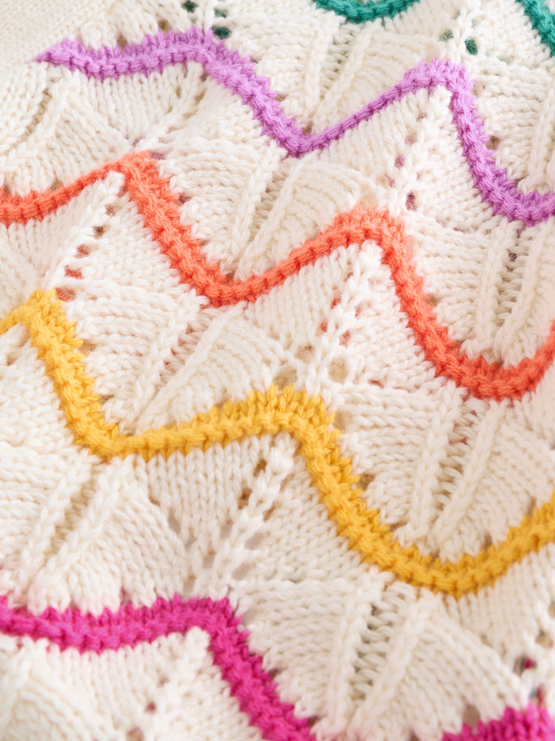 Buy Rainbow Wavy V-Neck Cardigan (3mths-7yrs) from Next Romania