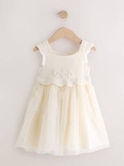 Ecru Occasion Flower Dress (3mths-10yrs) - Image 4 of 7