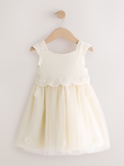 Ecru Occasion Flower Dress (3mths-10yrs) - Image 5 of 7