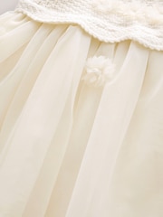 Ecru Occasion Flower Dress (3mths-10yrs) - Image 7 of 7