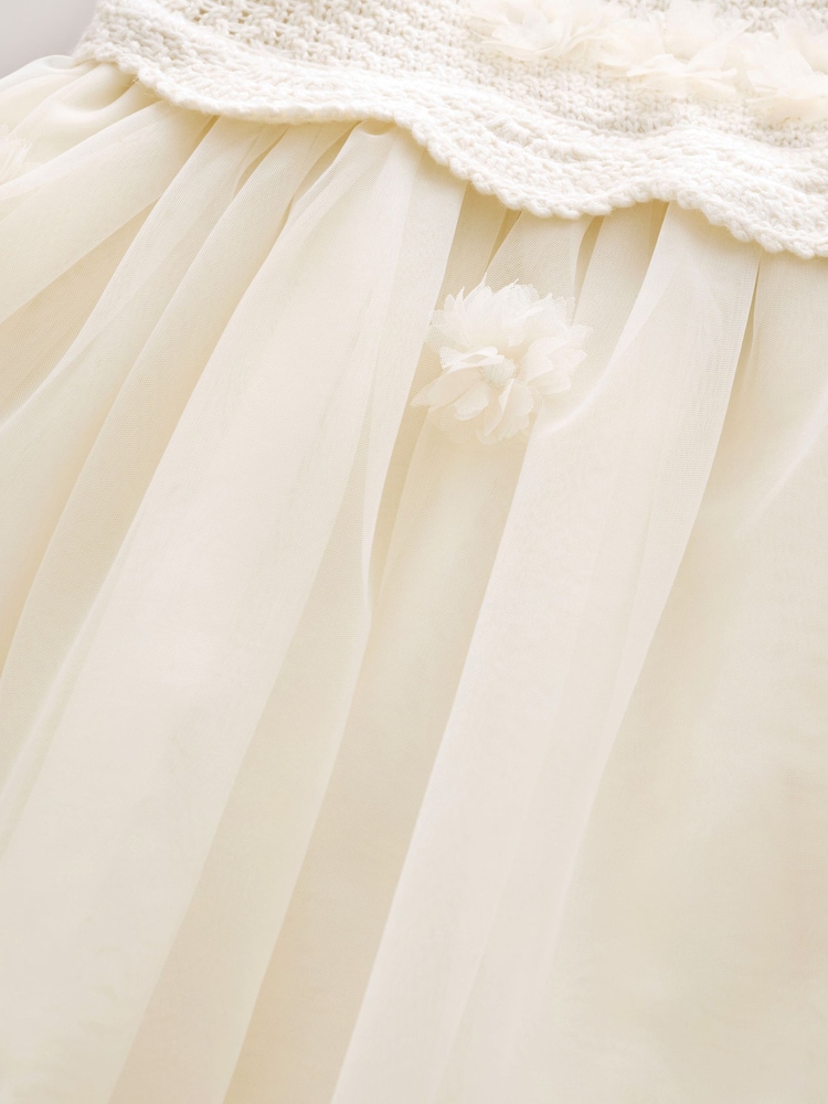 Ecru Occasion Flower Dress (3mths-10yrs) - Image 7 of 7