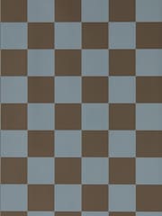 Harlequin Atlantic/Chocolate Blenets Check Henry Holland 10M Wallpaper - Image 1 of 2