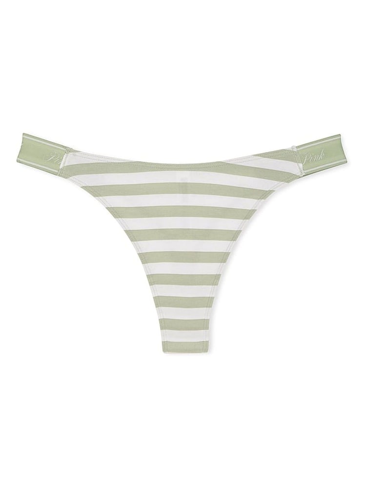Victoria's Secret PINK Green Garden Thong Cotton Logo Knickers - Image 3 of 3 Victoria's Secret PINK Green Garden Thong Cotton Logo Knickers - Image 3 of 3