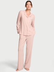 Victoria's Secret Bare All Pink Modal Long Pyjamas Set - Image 1 of 2