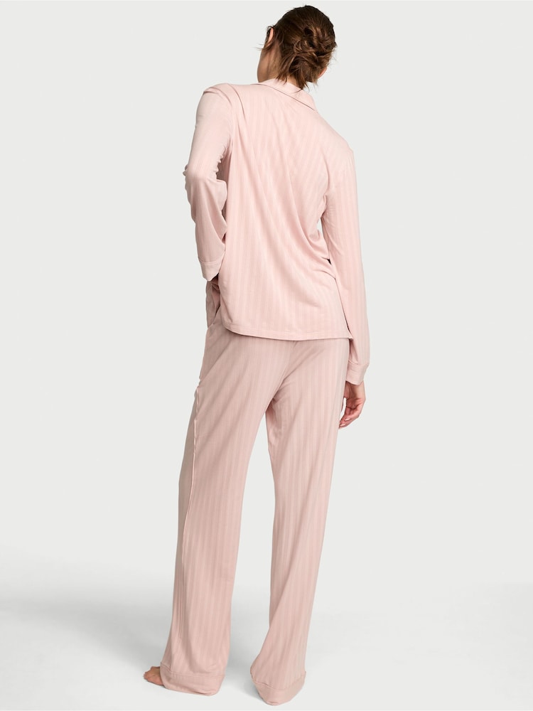 Victoria's Secret Bare All Pink Modal Long Pyjamas Set - Image 2 of 2