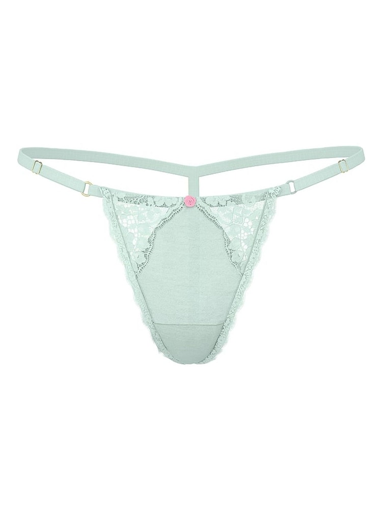 Victoria's Secret Silent Green Lace Trim G String Knickers - Image 3 of 3 Victoria's Secret Silent Green Lace Trim G String Knickers - Image 3 of 3
