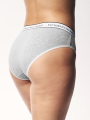 Victoria's Secret Medium Heather Grey Hipster Logo 4 Pack Knickers - Image 4 of 6