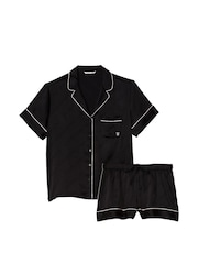 Victoria's Secret Black Satin Short Pyjamas Set - Image 3 of 4