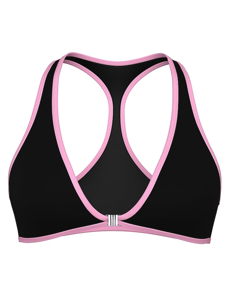 Victoria's Secret PINK Black Plunge Neck Bikini Top - Image 4 of 4