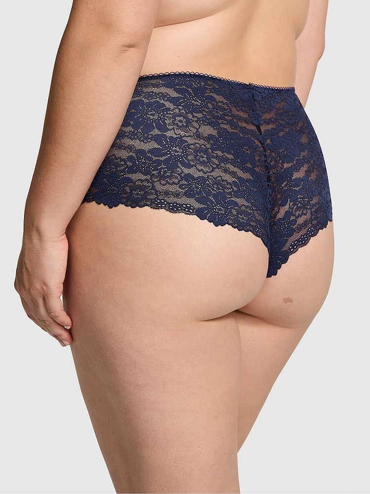 Victoria's Secret PINK Midnight Navy Blue Cheeky No Show Lace Trim Knickers - Image 2 of 3 Victoria's Secret PINK Midnight Navy Blue Cheeky No Show Lace Trim Knickers - Image 2 of 3