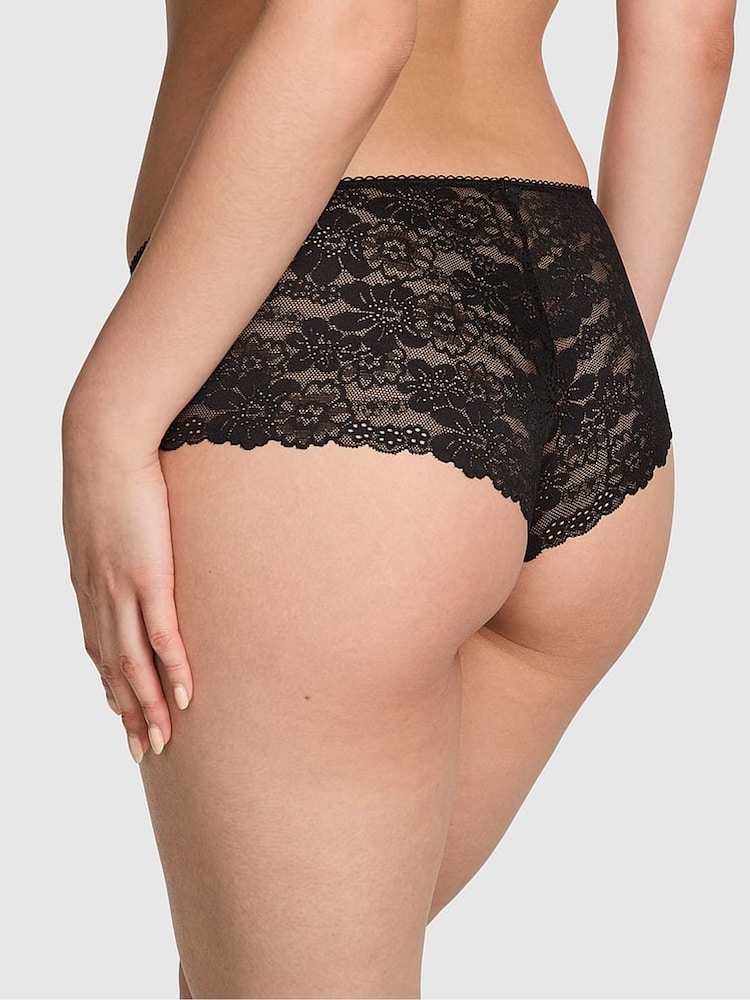 Victoria's Secret PINK Black Cheeky No Show Lace Trim Knickers - Image 2 of 3