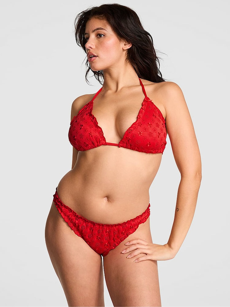 Victoria's Secret PINK Bandana Red Triangle Bikini Top - Image 1 of 4 Victoria's Secret PINK Bandana Red Triangle Bikini Top - Image 1 of 4