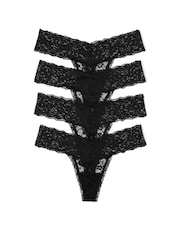 Victoria's Secret Pink Thong 4 Pack Knickers - Image 1 of 6