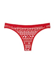 Victoria's Secret Red Fairisle Thong Knickers - Image 1 of 1