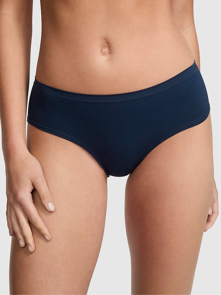 Victoria's Secret PINK Noir Navy Blue Hipster Seamless Knickers - Image 1 of 3 Victoria's Secret PINK Noir Navy Blue Hipster Seamless Knickers - Image 1 of 3
