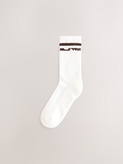 Brown Cow Cushion Sole Ribbed Sport Ankle Socks With Arch Support 3 Pack - Image 2 of 6