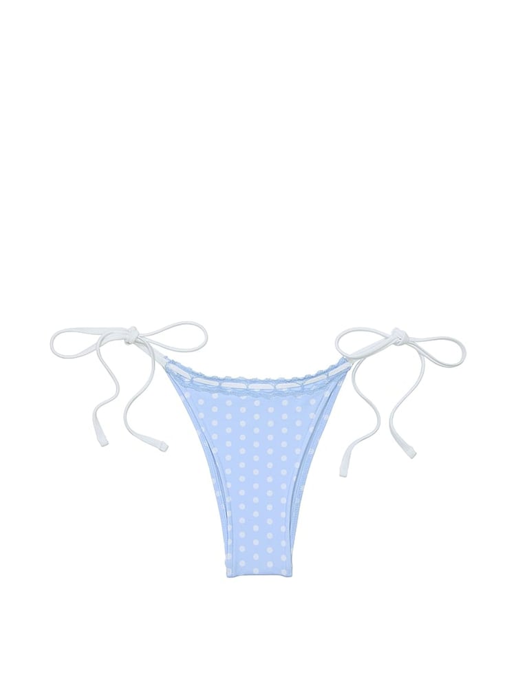 Victoria's Secret PINK Dottie Blue Tie Side Bikini Bottoms - Image 4 of 4 Victoria's Secret PINK Dottie Blue Tie Side Bikini Bottoms - Image 4 of 4