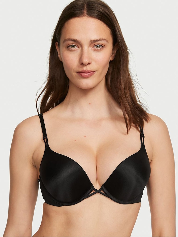 Victoria's Secret Black Add 2 Cups Push Up Bombshell Bra - Image 1 of 5 Victoria's Secret Black Add 2 Cups Push Up Bombshell Bra - Image 1 of 5