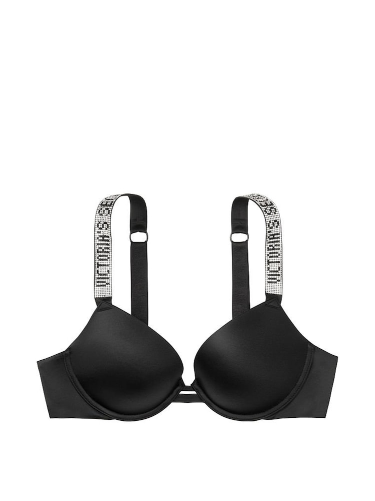 Victoria's Secret Black Push Up Shine Strap Bra - Image 4 of 4 Victoria's Secret Black Push Up Shine Strap Bra - Image 4 of 4