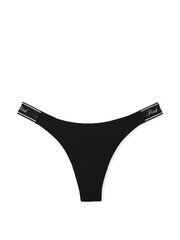 Victoria's Secret PINK Black Cotton Logo Knickers - Image 3 of 3