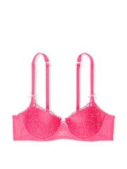 Victoria's Secret PINK Double Bubble Pink Heart Embroidery Bra - Image 3 of 3