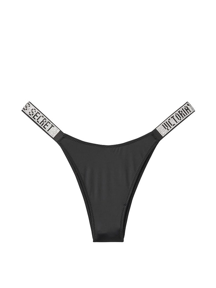 Victoria's Secret Black Brazilian Shine Strap Knickers - Image 4 of 4