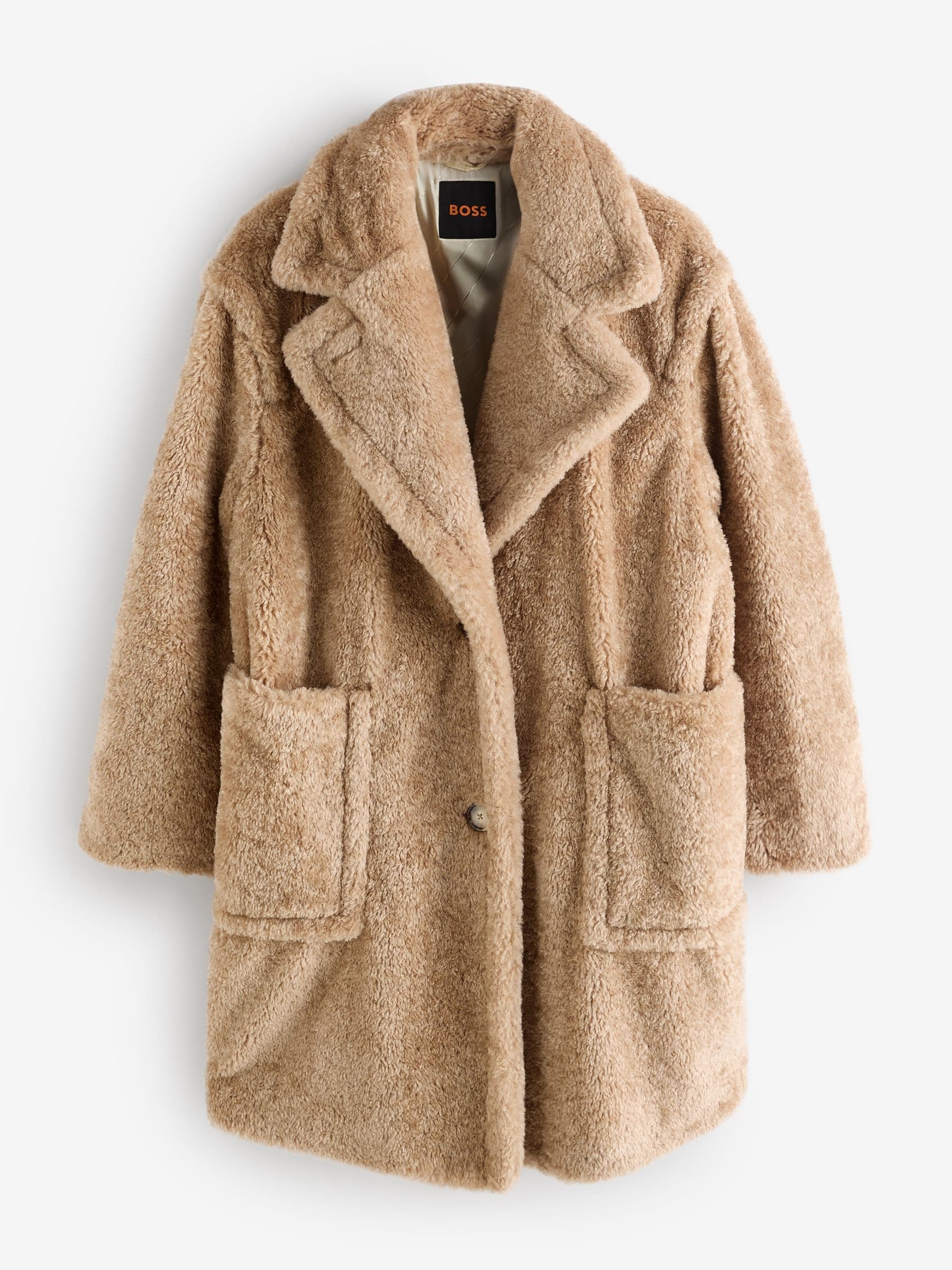 Buy BOSS Orange Catedy Teddy Borg Coat from Next Romania