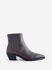 BOSS Purple Niara Leather Ankle Western Cowboy Boots - Image 1 of 1