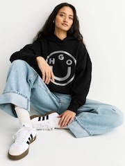 HUGO קפוצ'ון עם גרפיקה של חיוך בשילוב לוגו, דגם Dolasa - תמונה 3 מתוך 6