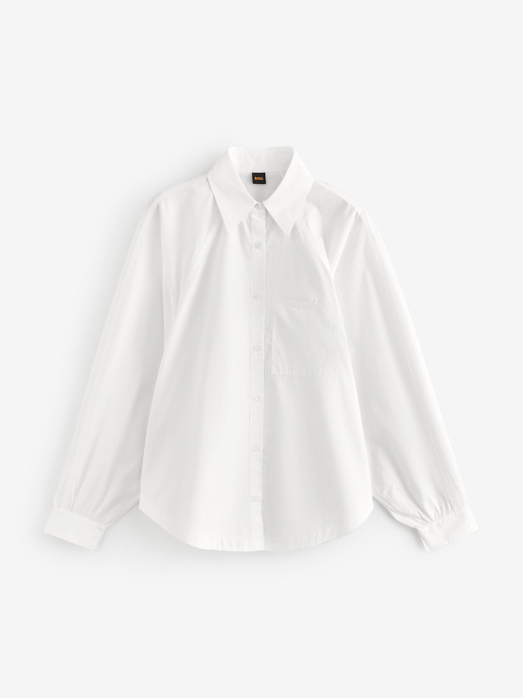 BOSS White Belska Embroidered Pocket Logo Shirt - Image 1 of 1