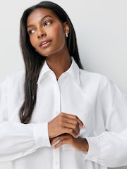 BOSS White Belska Embroidered Pocket Logo Shirt - Image 4 of 7