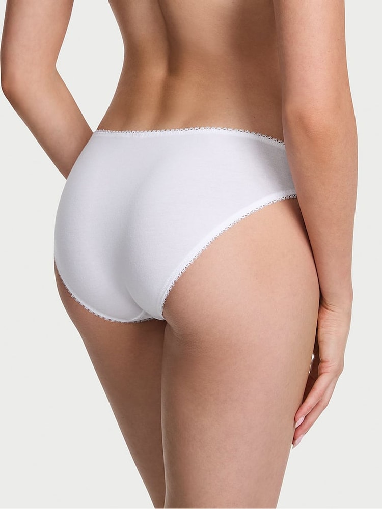 Victoria's Secret White Bikini Eyelet Knickers - Image 2 of 2