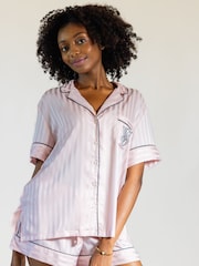 Victoria's Secret Pink Satin Short Pyjamas Set - Image 1 of 3