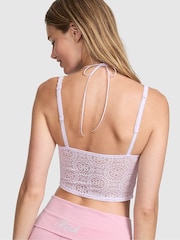 Victoria's Secret PINK Purple Whisper Triangle Eyelet Lace Halter Bralette - Image 2 of 3