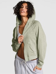 Victoria's Secret PINK Green Garden Zip Up Jersey Hoodie - Image 1 of 2