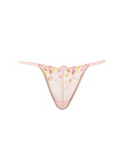 Victoria's Secret Bloom Pink G String Wildflower Embroidery Knickers - Image 3 of 3