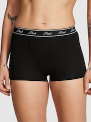 Victoria's Secret PINK Black High Waist Cotton Logo Knickers - Image 1 of 4