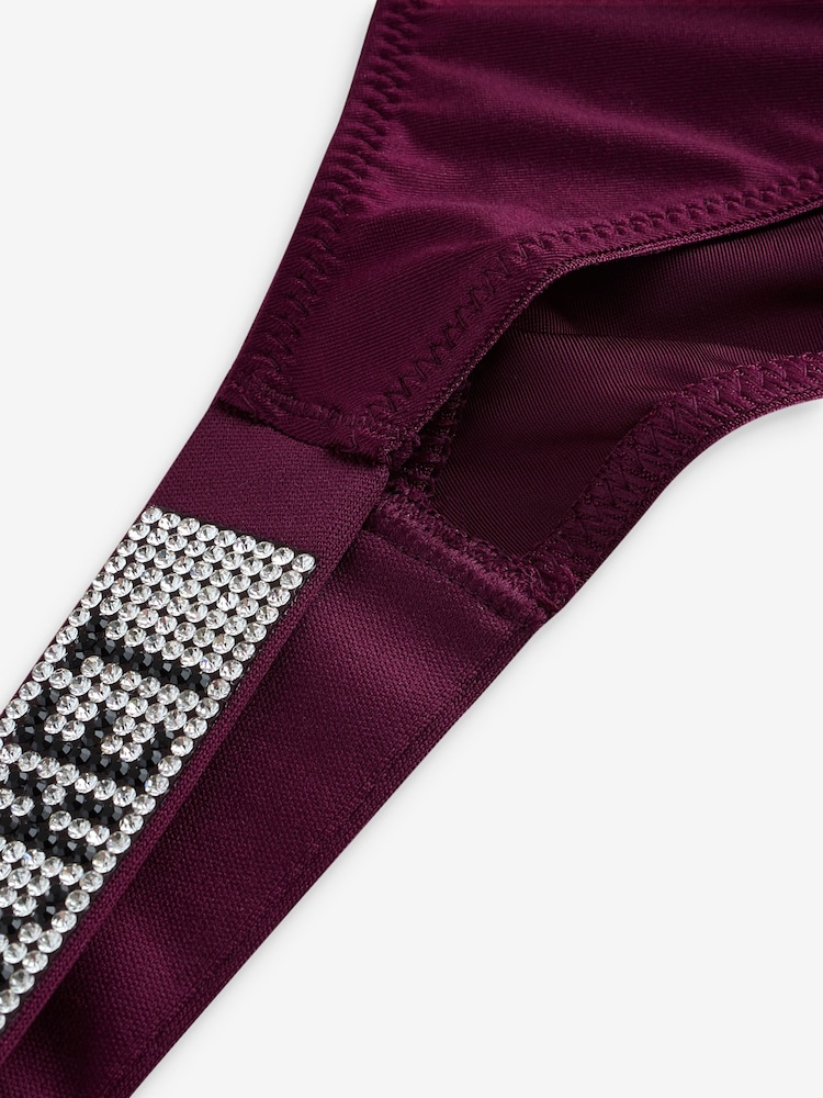 Victoria's Secret Kir Red Brazilian Shine Strap Knickers - Image 3 of 3 Victoria's Secret Kir Red Brazilian Shine Strap Knickers - Image 3 of 3