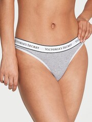 Victoria's Secret Nude/Grey/Green/Pink Thong 5 Pack Logo Knickers - Image 2 of 3