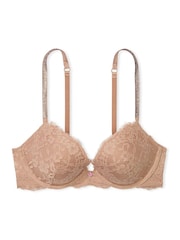 Victoria's Secret Praline Nude Push Up Twinkle Strap Lace Bra - Image 3 of 4