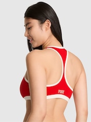 Victoria's Secret PINK Bright Vermillion Red Bralette Cotton Bralette - Image 2 of 3