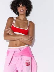 Victoria's Secret PINK Bright Vermillion Red Bralette Cotton Bralette - Image 3 of 3