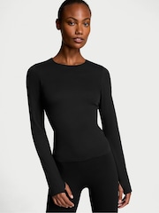 Victoria's Secret Black Elevate™ Long Sleeve T-Shirt - Image 1 of 4