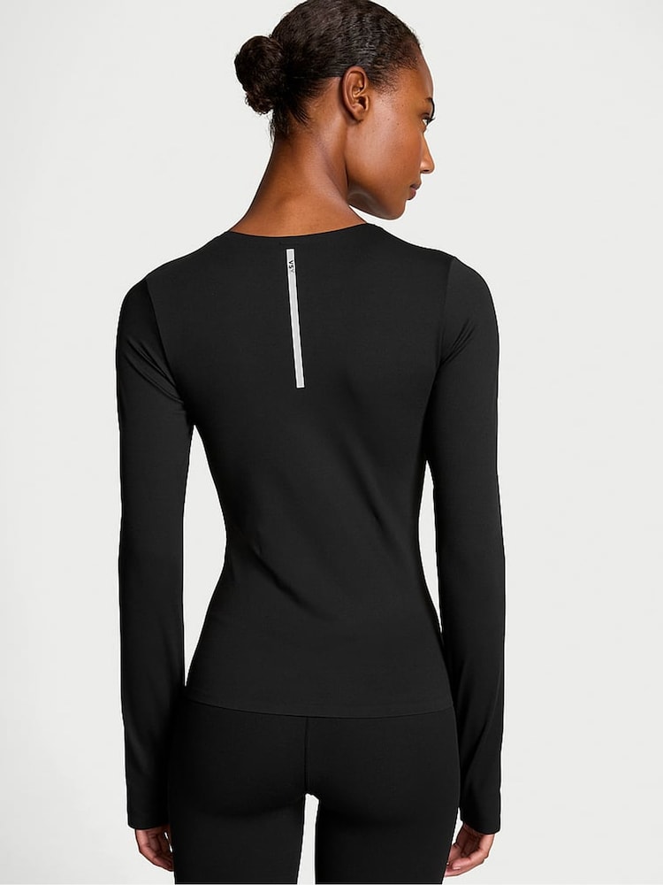 Victoria's Secret Black Elevate™ Long Sleeve T-Shirt - Image 2 of 4