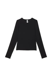 Victoria's Secret Black Elevate™ Long Sleeve T-Shirt - Image 4 of 4