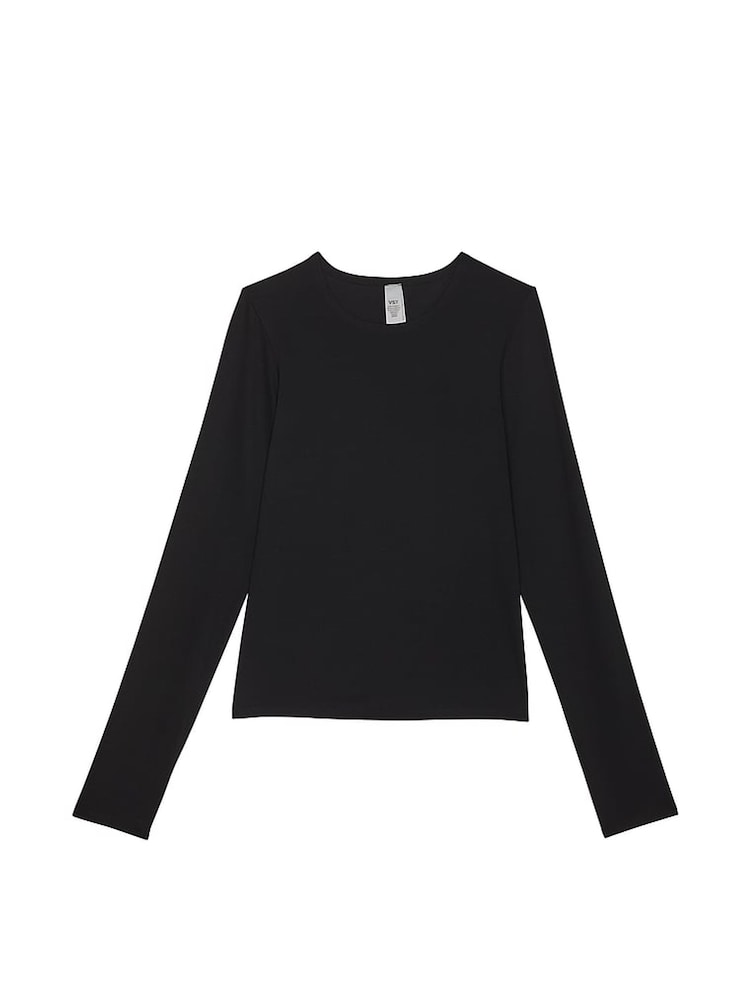 Victoria's Secret Black Elevate™ Long Sleeve T-Shirt - Image 4 of 4
