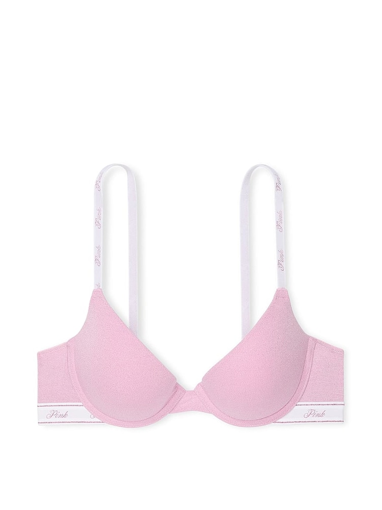 Victoria's Secret PINK Petal Pink Shine Push Up Logo Bra - Image 3 of 3