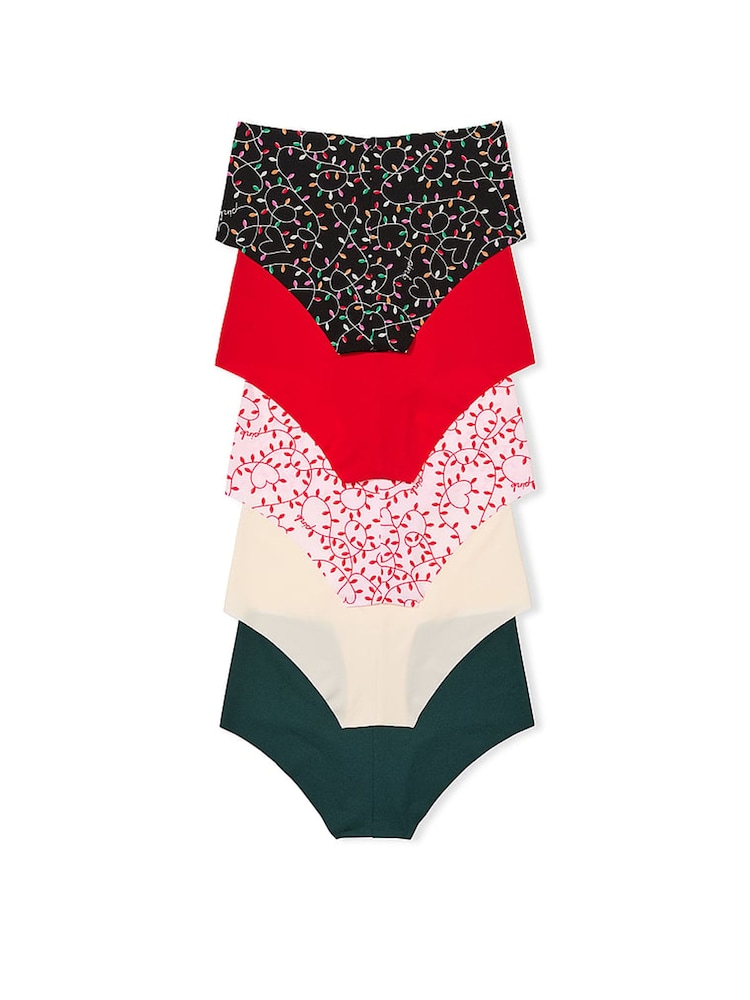 Victoria's Secret PINK Black/Red/Pink/White/Green Cheeky Knickers 5 Pack - Image 2 of 2 Victoria's Secret PINK Black/Red/Pink/White/Green Cheeky Knickers 5 Pack - Image 2 of 2